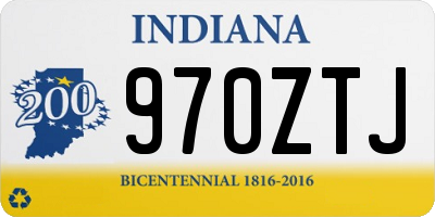 IN license plate 970ZTJ