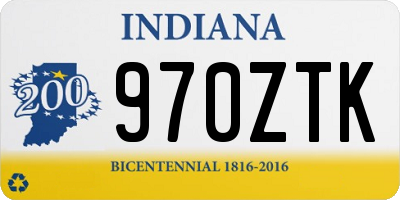 IN license plate 970ZTK