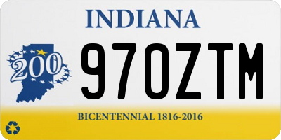 IN license plate 970ZTM