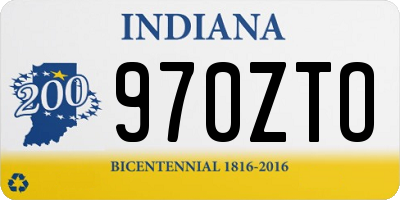 IN license plate 970ZTO