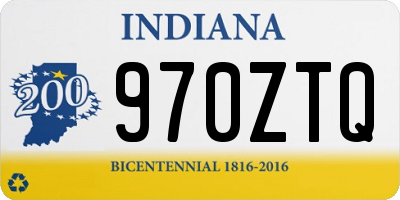 IN license plate 970ZTQ