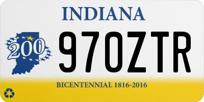 IN license plate 970ZTR