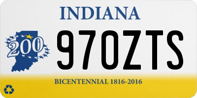 IN license plate 970ZTS