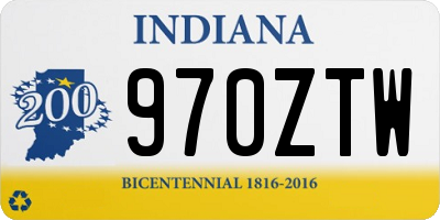 IN license plate 970ZTW