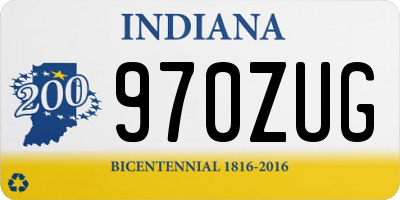 IN license plate 970ZUG