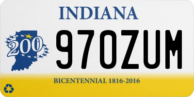 IN license plate 970ZUM