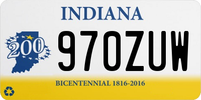 IN license plate 970ZUW