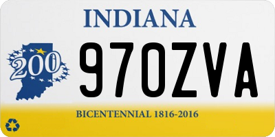 IN license plate 970ZVA