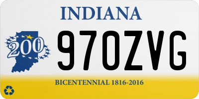 IN license plate 970ZVG