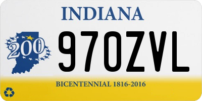 IN license plate 970ZVL