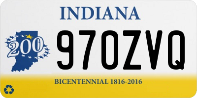 IN license plate 970ZVQ