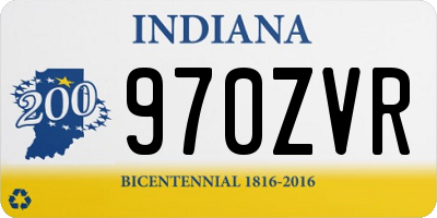 IN license plate 970ZVR