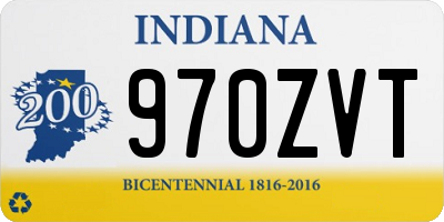 IN license plate 970ZVT
