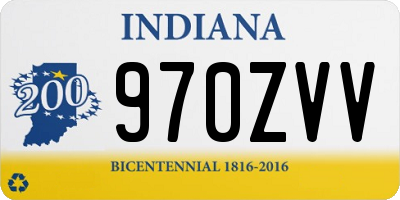 IN license plate 970ZVV