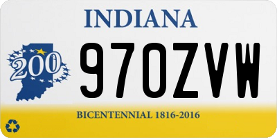 IN license plate 970ZVW