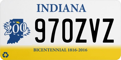 IN license plate 970ZVZ