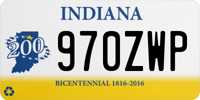 IN license plate 970ZWP