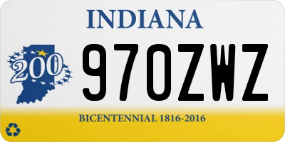 IN license plate 970ZWZ