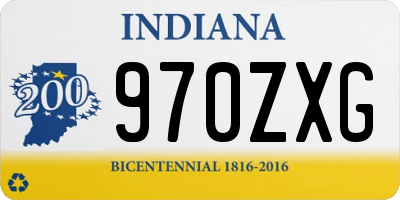 IN license plate 970ZXG