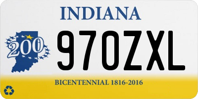 IN license plate 970ZXL
