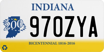 IN license plate 970ZYA