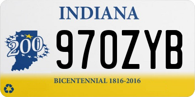 IN license plate 970ZYB