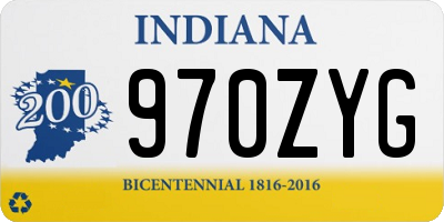 IN license plate 970ZYG