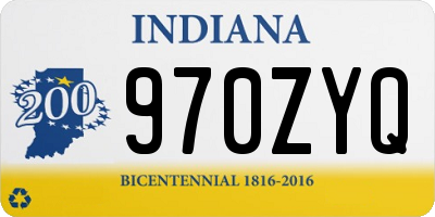 IN license plate 970ZYQ