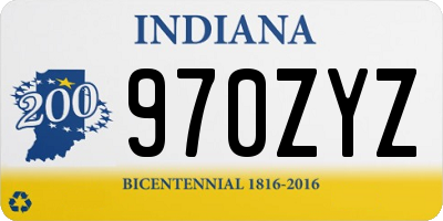 IN license plate 970ZYZ