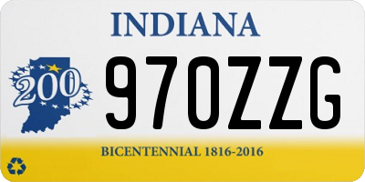 IN license plate 970ZZG