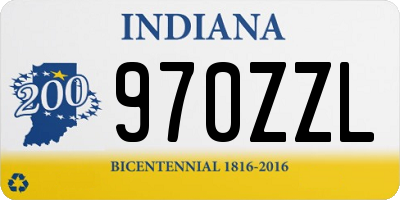 IN license plate 970ZZL