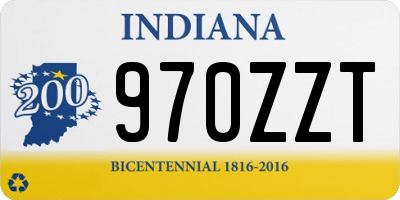 IN license plate 970ZZT