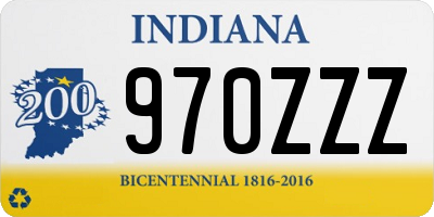 IN license plate 970ZZZ