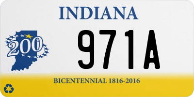 IN license plate 971A