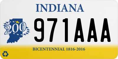 IN license plate 971AAA