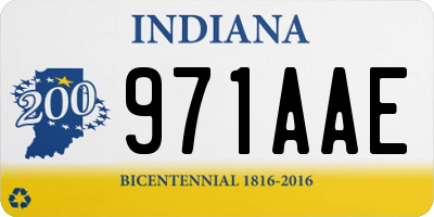 IN license plate 971AAE