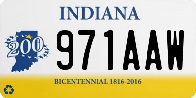 IN license plate 971AAW