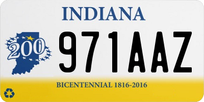 IN license plate 971AAZ