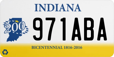 IN license plate 971ABA