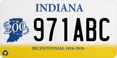 IN license plate 971ABC
