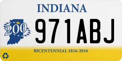 IN license plate 971ABJ
