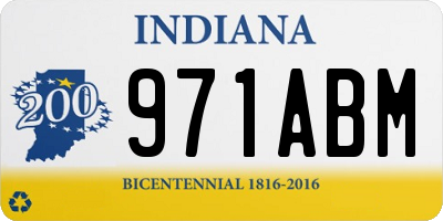 IN license plate 971ABM