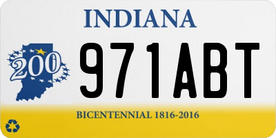 IN license plate 971ABT