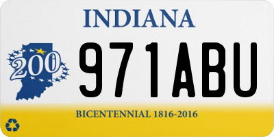 IN license plate 971ABU
