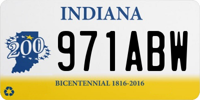 IN license plate 971ABW