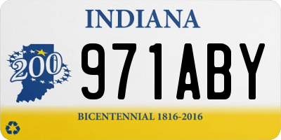 IN license plate 971ABY