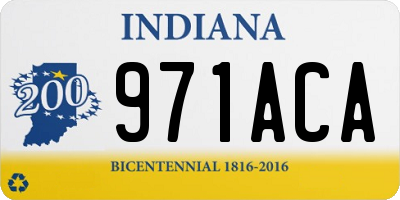 IN license plate 971ACA