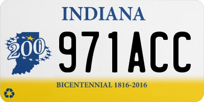IN license plate 971ACC