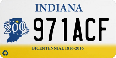 IN license plate 971ACF