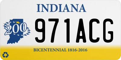 IN license plate 971ACG